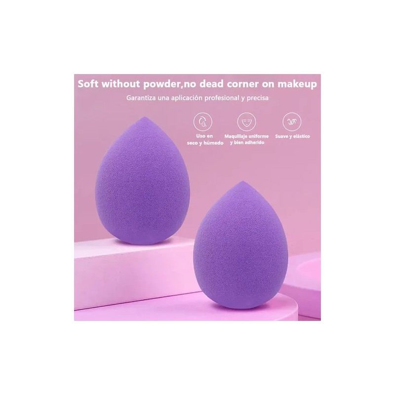 16kit Esponjas Blender Maquillaje Beauty Base Cara Versátil