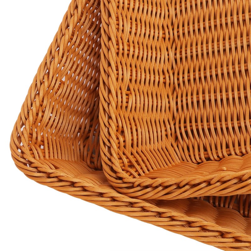 kukmakri Poly Wicker Baskets 4 Pack 16 inch Brown Large