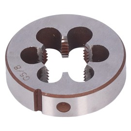 G5/8in Round Threading Die Alloy Steel Cylindrical Pipe Thread Repair Tool with 6 Chip Holes