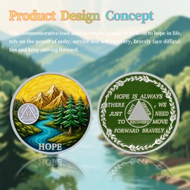 6 Year Sobriety Coin - 6 Year AA Coin - Sobriety Gifts for Women and Men - Journey of Life Sober Gifts Alcoholics Anonymous Medallion