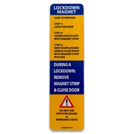 Magnetic Strips for School Lockdowns -Durable 40mil Magnetic Strip (Blue 100) - Made in USA