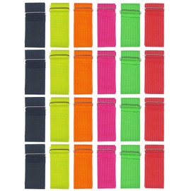 Kasteco 24 Pack 3 Legged Race Bands Colorful Firm Elastic Bands for Kids Adult Outdoor Fun (24)