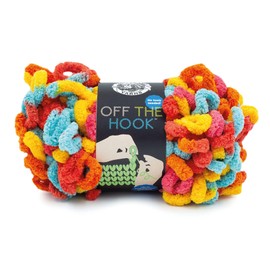 (1 Skein) Lion Brand Yarn Off The Hook Bulky No Needle, Sunrise