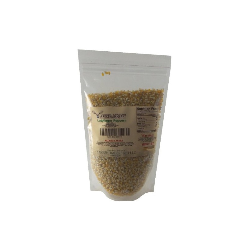Ladyfinger Popcorn (Hull-less, Tender Popcorn), 1 3/4 Lb Pack, Yankee