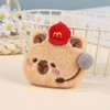 Rohyu 1Pack Capybara Plush Keychain, Small Cute Key Ring with