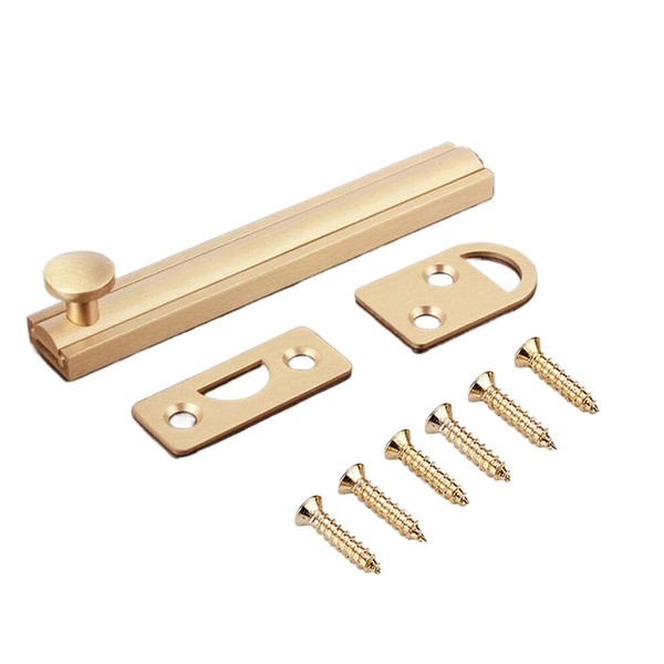SUPERTOOL Surface Latch, 1PC Brass Door Bolt Unrust Simple Barrel