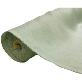 A-Express Natural Pure 100% Linen Fabric Soft Material Vintage Dressmaking Fashion Flax Bag 140cm Wide - 1 Metre 100cm x 140cm Sea Green
