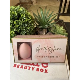 SLMISSGLAM 3 Piece Trio Pro Blending Sponge Tool Concealer Foundation Cosmetics