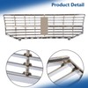 Silscvtt Front Upper Grille Chrome Straight Trim Style Replacement for