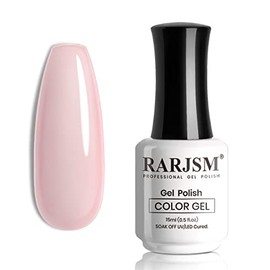 RARJSM Esmalte De Uñas En Gel Rosa Translúcido, Secado Con Luz Ultravioleta Led, Fácil De Retirar. Ideal Para Manicura Francesa Rosa Nude. Secado...  