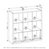 Furinno Cubicle Open Back Decorative Cube Storage Organizer, 9-Cube, White