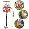 5PCS Bird Scarers Windmills For Garden,Multicolour Reflective Bird Deterrent Windmill