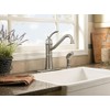 Moen Wetherly Spot Resist Stainless High-Arc Kitchen Faucet with Side