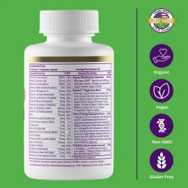 Paradise Herbs Nature Synergized Multivitamin 48 Superfoods Whole Food Supplement 60 Capsules