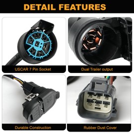 Trailer Tow Rear Bumper Wiring Connector Harness Kit for Ford 2015-2019 Transit 150 250 350 CK4T-13B576-KE