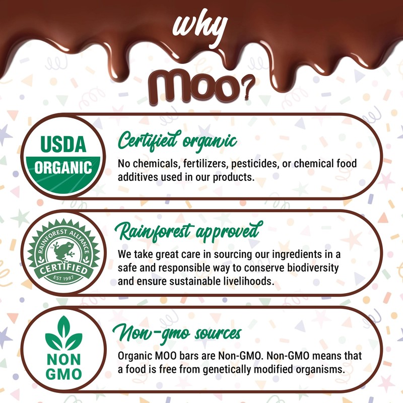 Moo Chocolates Organic Dark Chocolate Mini Bars with Salted Caramel