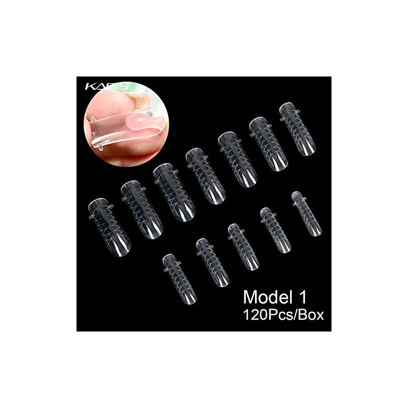 KADS 120PCS Clear Full Cover Dual Nail System Form UV