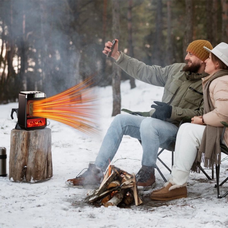 Portable Space Heater for Indoor Electric Flame Heaters PTC Fast