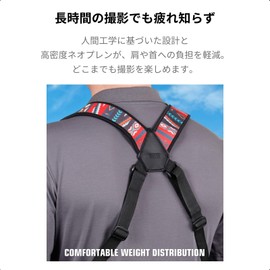[USA Gear] DSLR Camera Strap Chest Harness Quick Release Buckle Southwest Neoprene Pattern with Accessory Pocket for Canon, Nikon, Sony Point and Shoot and Mirrorless Cameras, multicolor