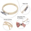 MECCANIXITY 6 Pieces 3 Inch Embroidery Hoops Adjustable Round Bamboo