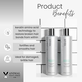 Kenra Platinum Restorative Shampoo | Ultra Fortifying | Instantly Fortifies To Restore Smoothness, Suppleness, & Shine | Restores Broken Hair Bonds Fr