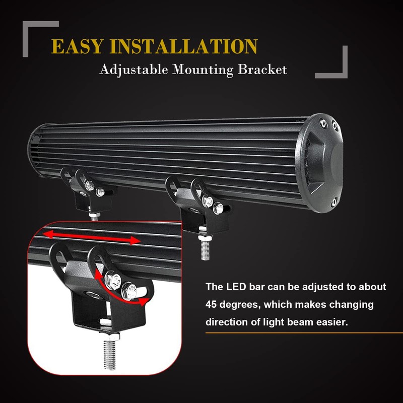 SKYWORLD LED Light Bar, 20 inch 126W Spot Flood Combo