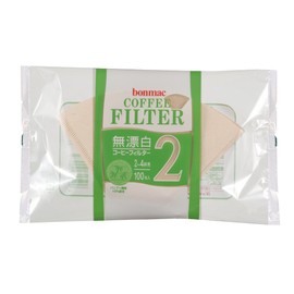[2-4] bonmac cups unbleached bamboo blended filter CF-200BAM 100 sheets x 10 pack # 858512 (japan import)