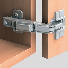 Blum Inc. 71T6650 Clip Top Partial Overlay Screw-On Cabinet Door Hinges with 170-Degree Opening Angle and Self Close Function, Nickel Plated