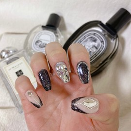 MunNail Chic Black Nail Tips - Lipstick / MunNail 시크블랙 네일팁 - 립스틱