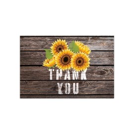 Pro Supply Global (50) Count of 4x6 Sunflower Thank You Insert Cards