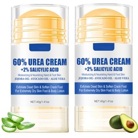 Urea Cream 60 Percent for Feet-Urea Foot Cream Deep Moisturizing | | Foot Moisturizer for Extremely Dry, Rough Feet & Hands -2PCS