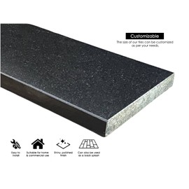 Tenedos Custom Lenght | Black Granite Threshold Floor Tile Polished Eased Edge for Doorway, Window sill, Shower Curb Kerdi Board Cut up to 72 inches Long (Width: 6 inch, Thickness: 0.75 inch)