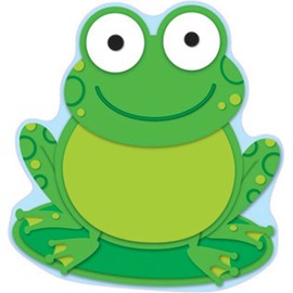 Carson Dellosa 36-Piece Frog Bulletin Board Cutouts, Smiley Face Frog Cut Outs for Bulletin Board, Animal Classroom Cut-Outs, Elementary Bulletin Board Cut Outs