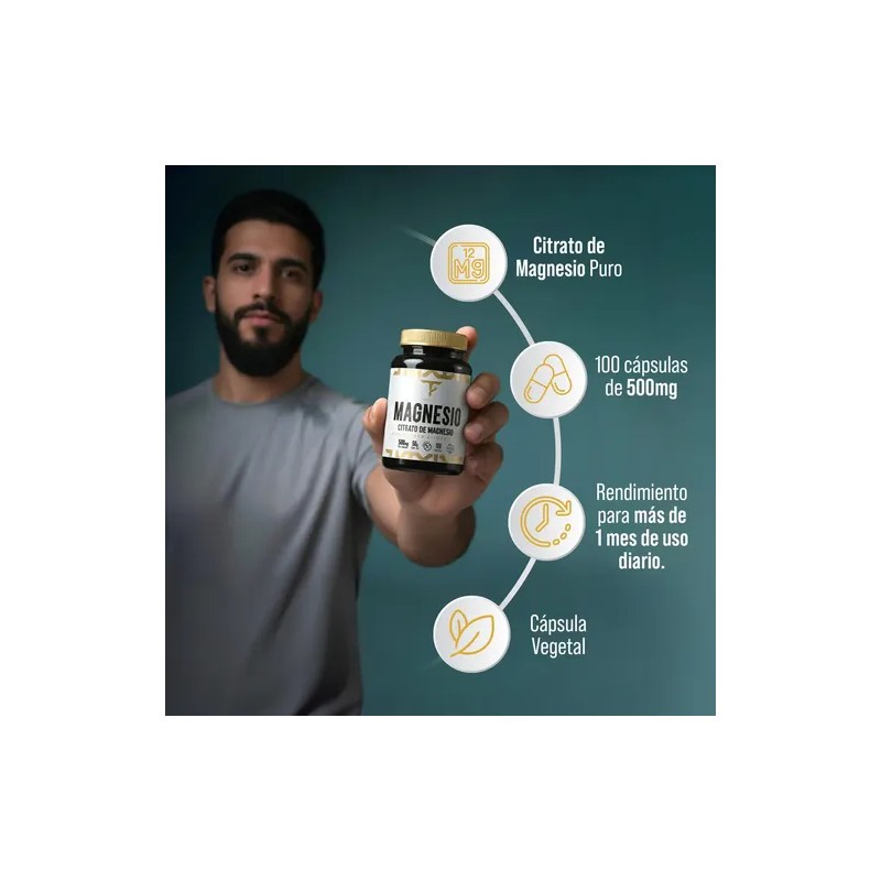 Citrato de Magnesio Tawr Elements para Hombres, Suplemento en Cápsulas