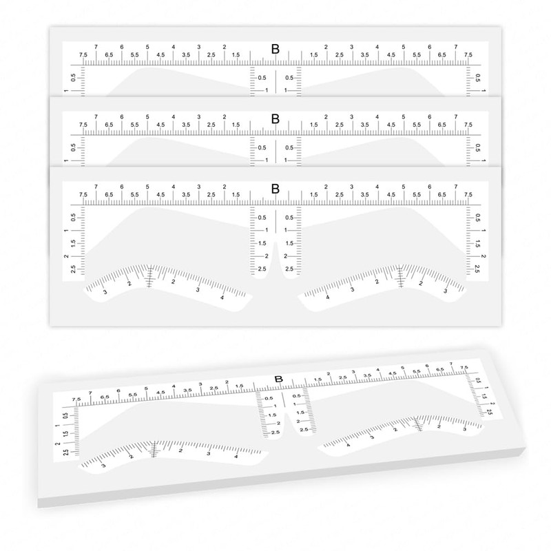100pcs Airbrush Eyebrow Sticker Precision Brow Mapping Tool Self-adhesive Accurate