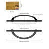 Coinkoly 10 Pack Black and Nickel Cabinet Pulls 5 Inch