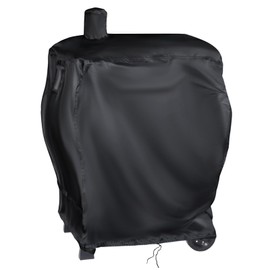 BBQ Barbecue Cover, 420D Charcoal Portable Waterproof Oxford Fabric Cloth Heavy Duty UV Protected for Garden Party Cooking(XL Smoker Cover)