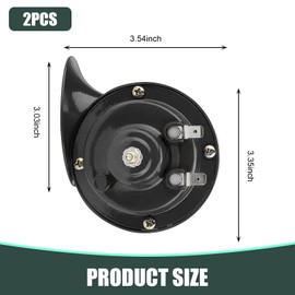 Shakas 2 PCS Car Snail Air Horn, 12V Super Loud 300DB Safety Warning Modified Power Horn, Waterproof and Rust Proof Stereo Speaker Replacement, Universal for Most Cars Motorcycles Bikes (Red)