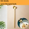 8 Pcs Gold Espresso Spoons, 6.7" Long Handle Small Coffee