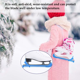 FVFVAHO Ice Skate Protector for Ice Hockey Skates, Figure Skating Protection, Adjustable Ice Skate Protector, Ice Hockey Accessories for Kids and Adults, Figure Skating (Blue)