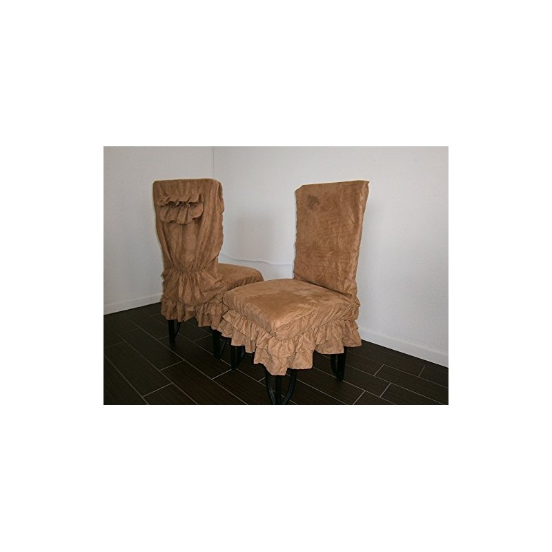 Octorose Heavy Duty Soft Micro Suede Shortly Double Ruffle Skirt