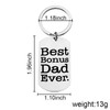 Bonus Dad Stepdad Gifts Keychain from Daughter Son Father's Day