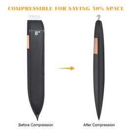 Syeeiex 54'' Space Saving Hanging Garment Bag with Self Compression Zipper(2PCS) - Save 50% Space, Garment Bags for Hanging Clothes with 8'' Gussets, Can Hold 6 Down Coats, 8 Winter Coats or 20 Shirts
