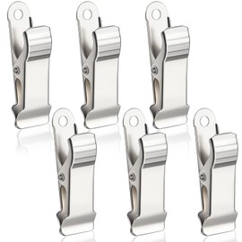 6 Pcs Metal Mini Clamps Mini Spring Clamp Crocodile Alligator Clips 1/2 Inch Wide for Work, Smooth Jaw, 5/16 Inch Capacity (Silver)