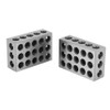 Vikye 2Pcs 23 Holes Clamping Block, 25x50x75mm Blocks Milling Parallel