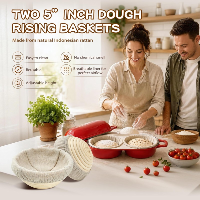 Mini Double Dutch Oven for Sourdough Bread Baking – Enameled