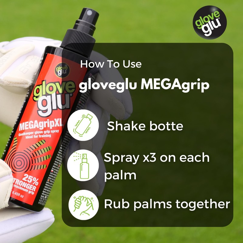 gloveglu MEGAgrip Goalkeeper Glove Grip Spray (250ml (8.45fl oz))