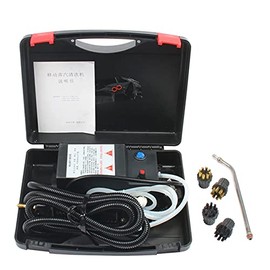 DNYSYSJ Electric High Pressure Steam Cleaner, 110V Portable High Temperature Steamer Cleaning Machine Less Water Washer with Steel Brush for Cars Fences Patios Garden Range Hood Car Home Use Cleaning