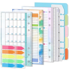 Armastuse A6 Loose Leaf Paper Set, 6 Holes Blank Lined Refill Paper, A6 Lined Refill Paper for Refillable A6 Bullet Notebook, Diary