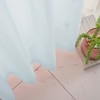 TOAVA DECO Sky Blue Sheer Curtains 45 Inch Length for